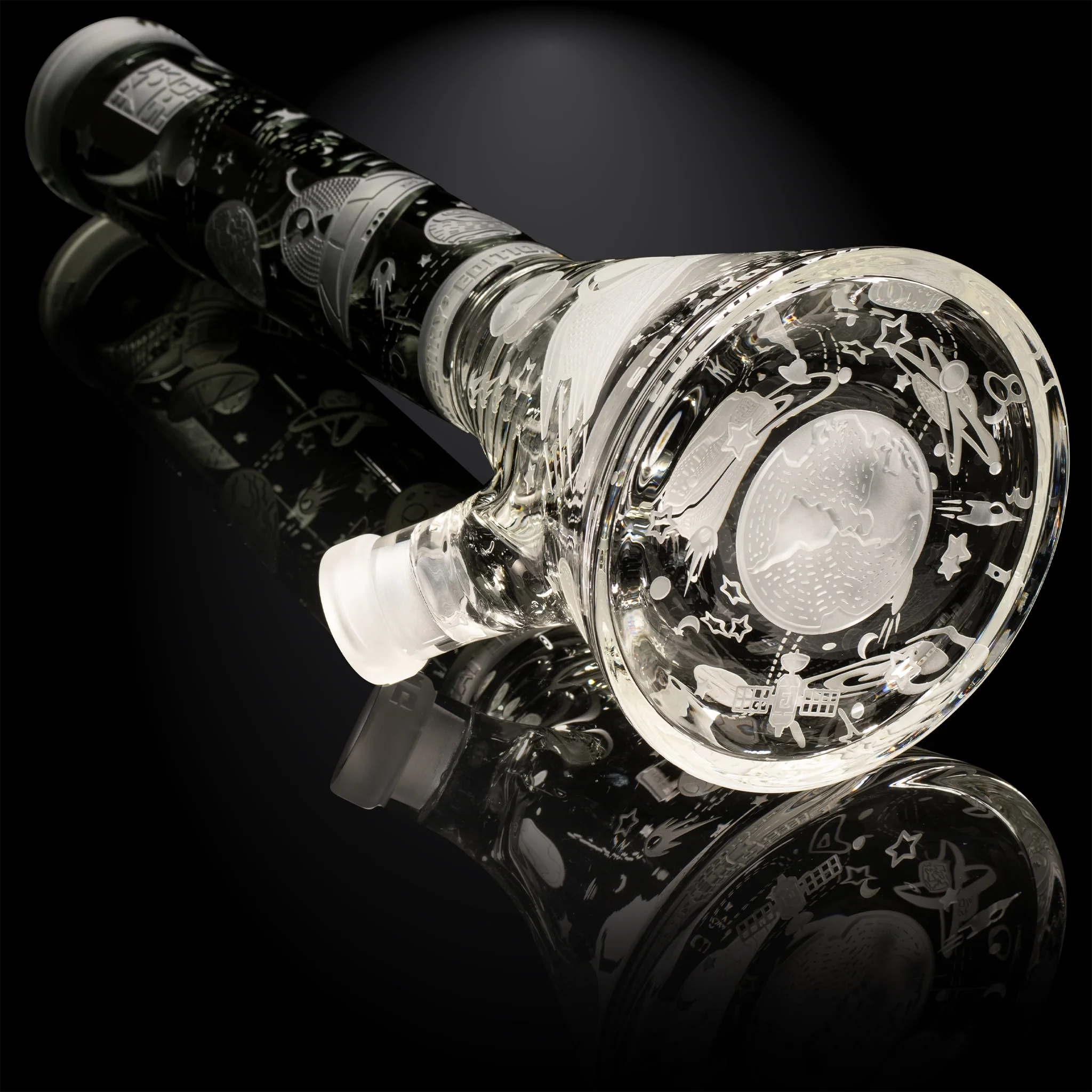 Milky Way Glass Space Odyssey: 4001 AD 14″ Beaker Bong (Smoke) - Image 4