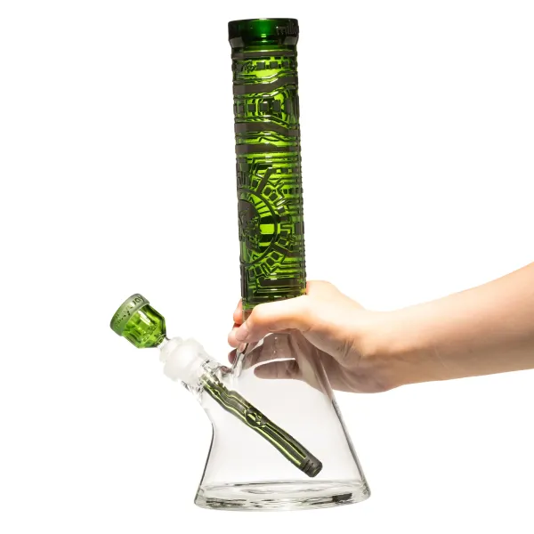 Milky Way Glass Species 14" Beaker Bong (Green) - Image 4