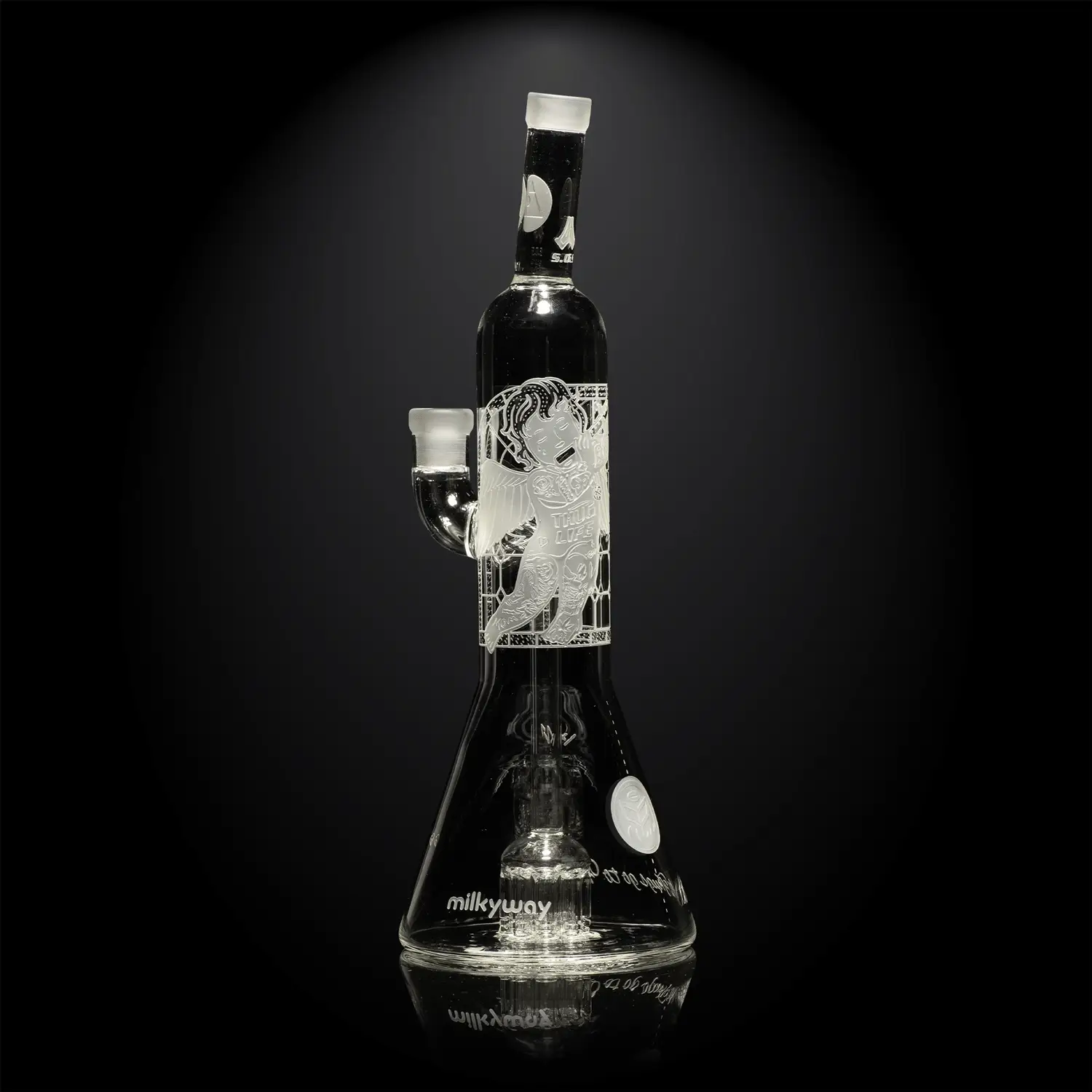 Milky Way Glass Thug Life 13" Dab Rig (Clear) - Image 2