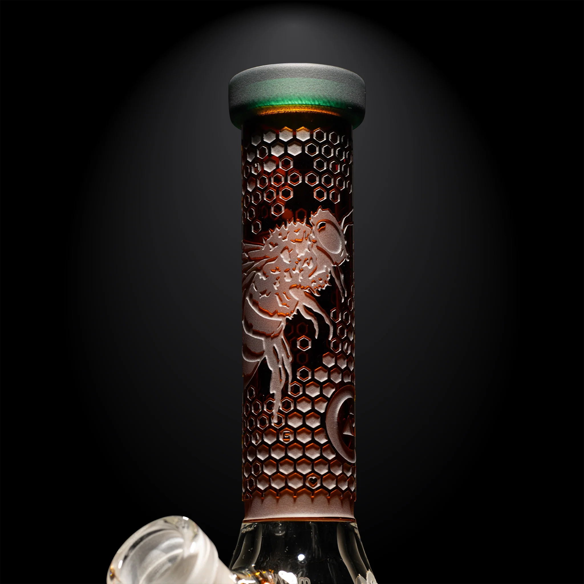Milky Way Glass Tiny Apiary Mini 8" Beaker Bong (Amber) - Image 3