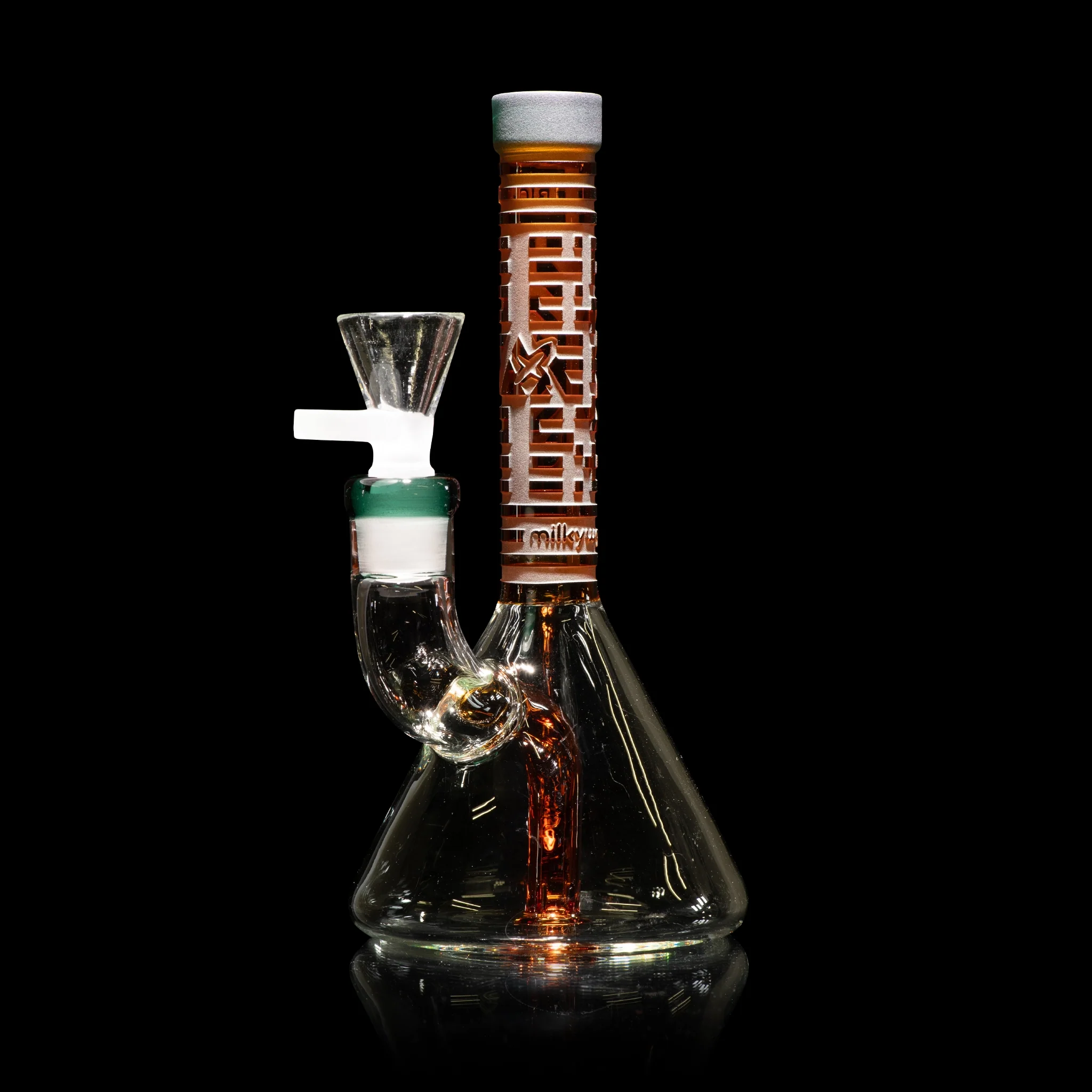 Milky Way X Bio-ID 7" Beaker Bong (Amber) - Image 3