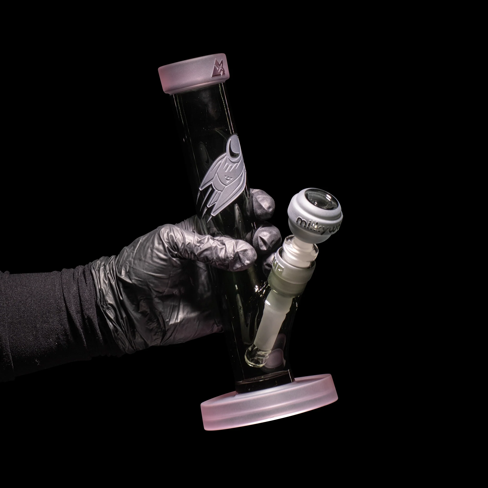 Milky Way X Spaceship X 9" Straight Tube (Pink) - Image 3