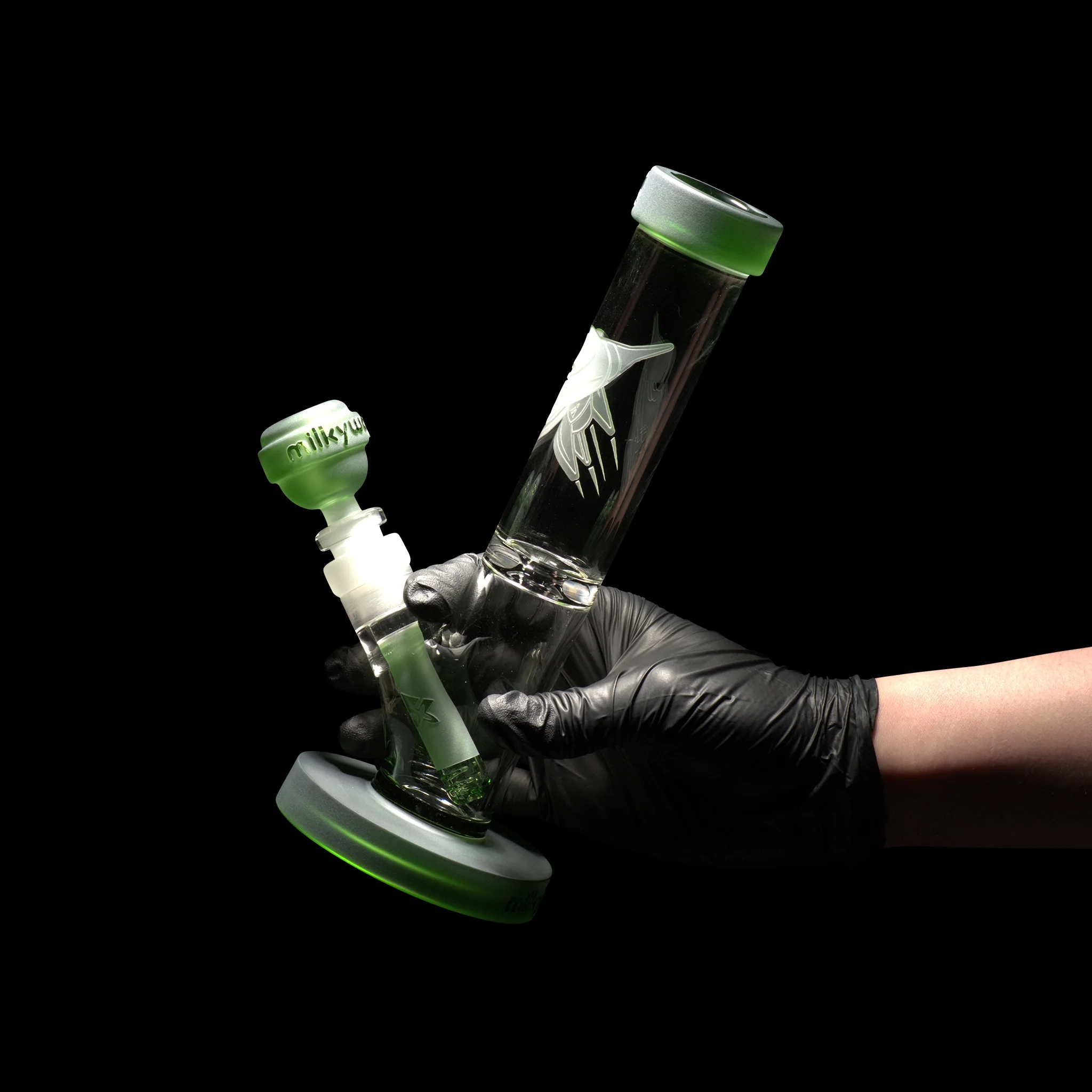 Milky Way X Spaceship X 9" Straight Tube (Green) - Image 5