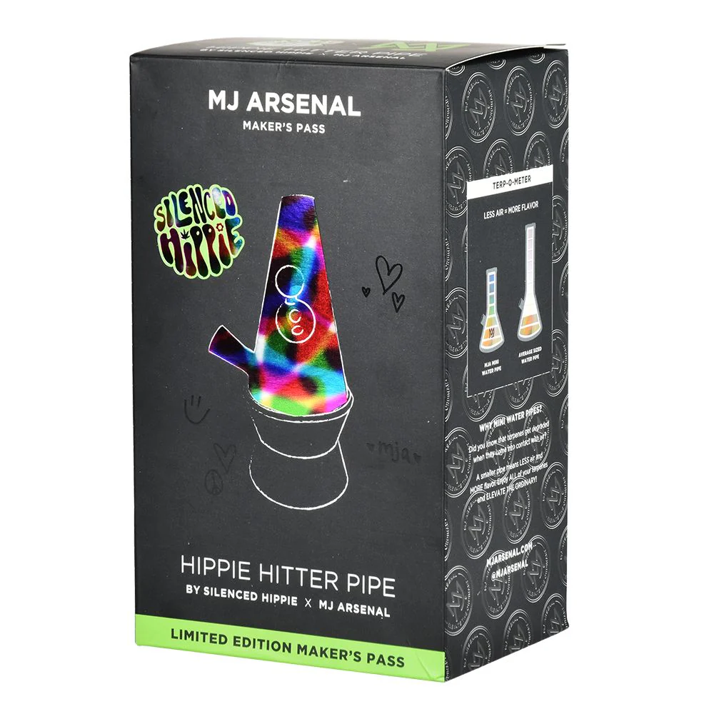 MJ Arsenal Hippie Hitter Glass Water Pipe - 8.75" / 14mm F / LE - Image 12
