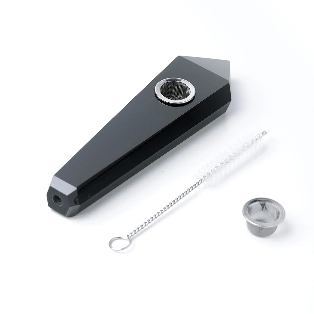 Obsidian Gemstone Pipe - Image 5