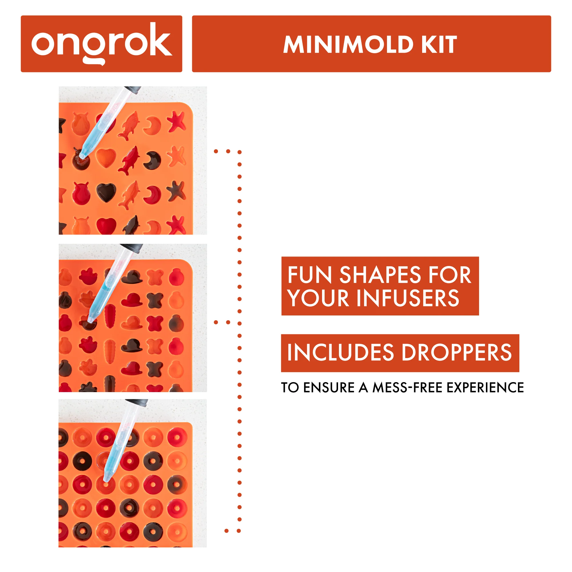 Ongrok Silicone Gummy Molds with Droppers - Image 12