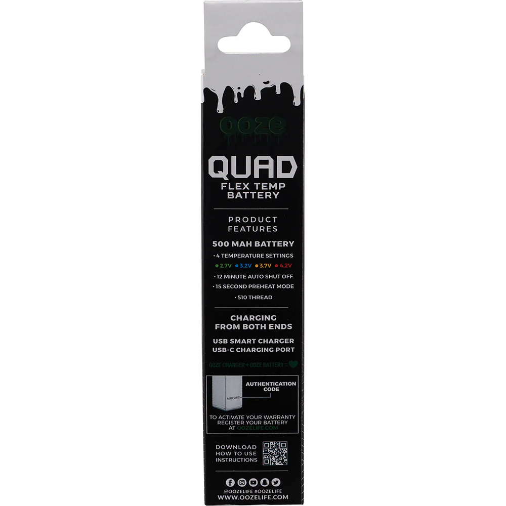 Ooze Quad Battery + Smart USB (Ghost White) - Image 3