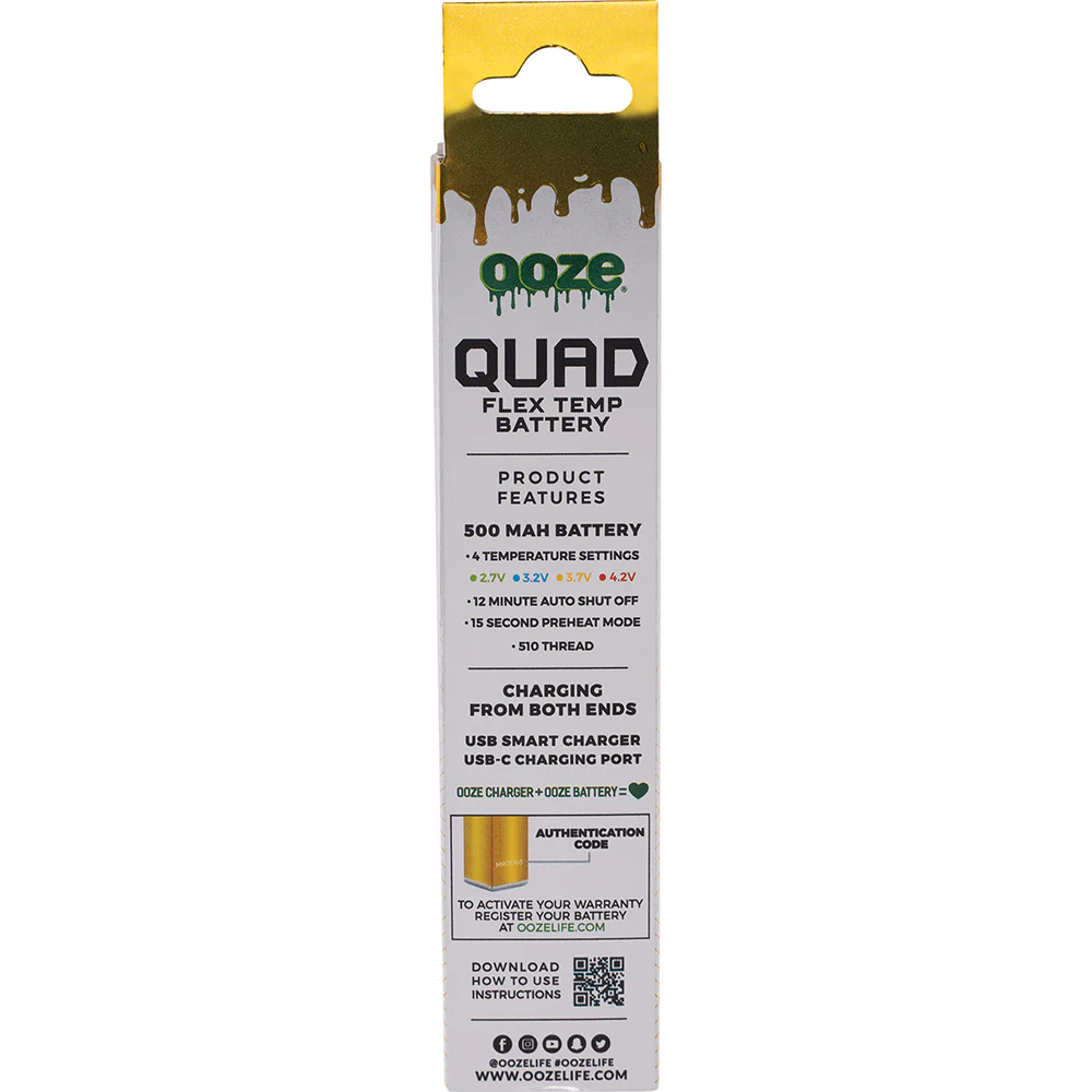 Ooze Quad Battery + Smart USB (Lucky Gold) - Image 2