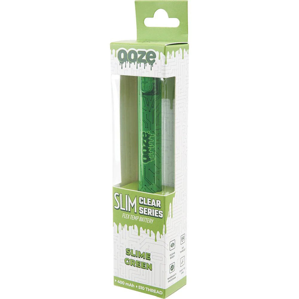 Ooze Slim Clear Pen Battery & Charger (Green) - Image 3