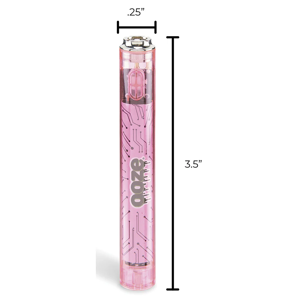 Ooze Slim Clear Pen Battery & Charger (Pink) - Image 8