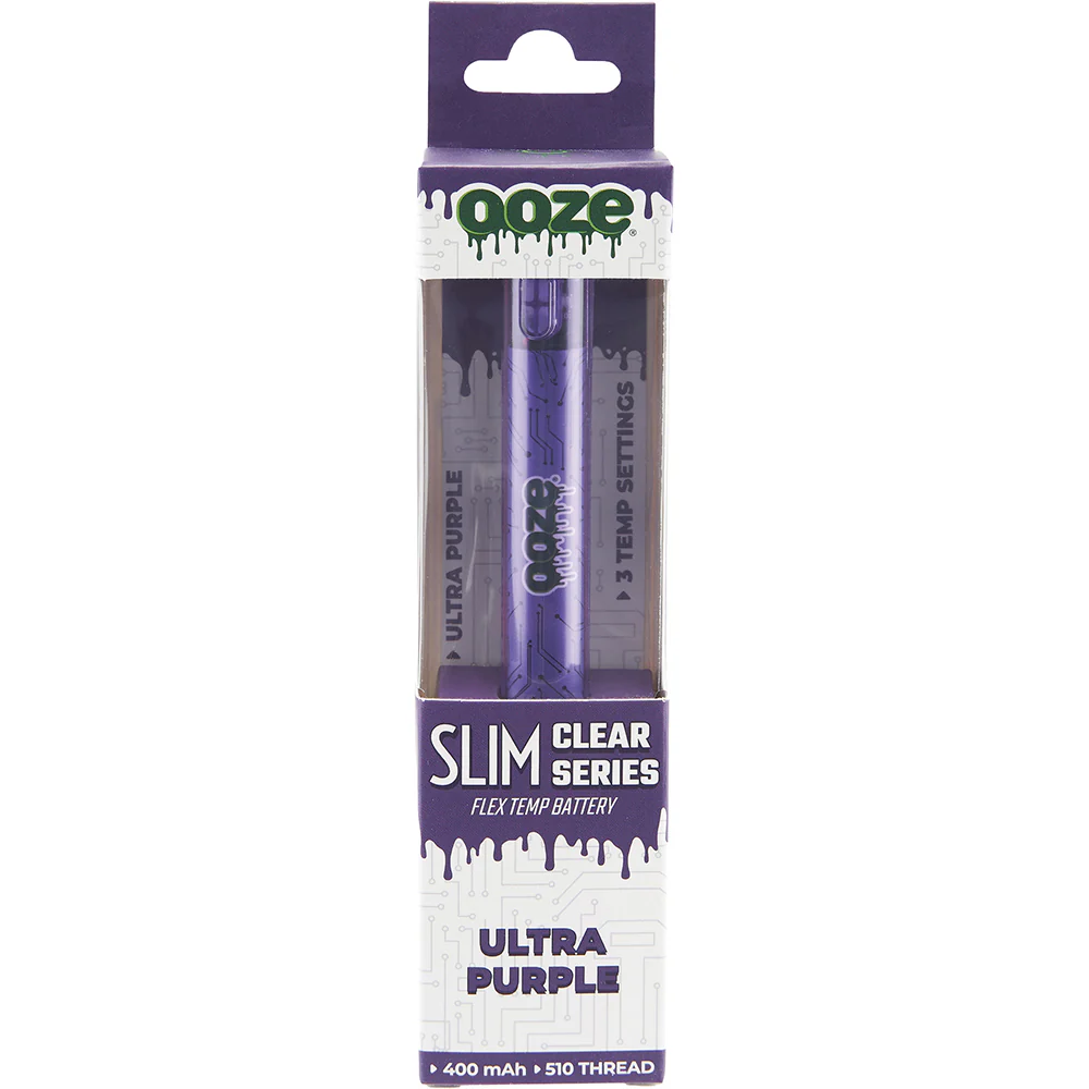 Ooze Slim Clear Pen Battery & Charger (Purple) - Image 6