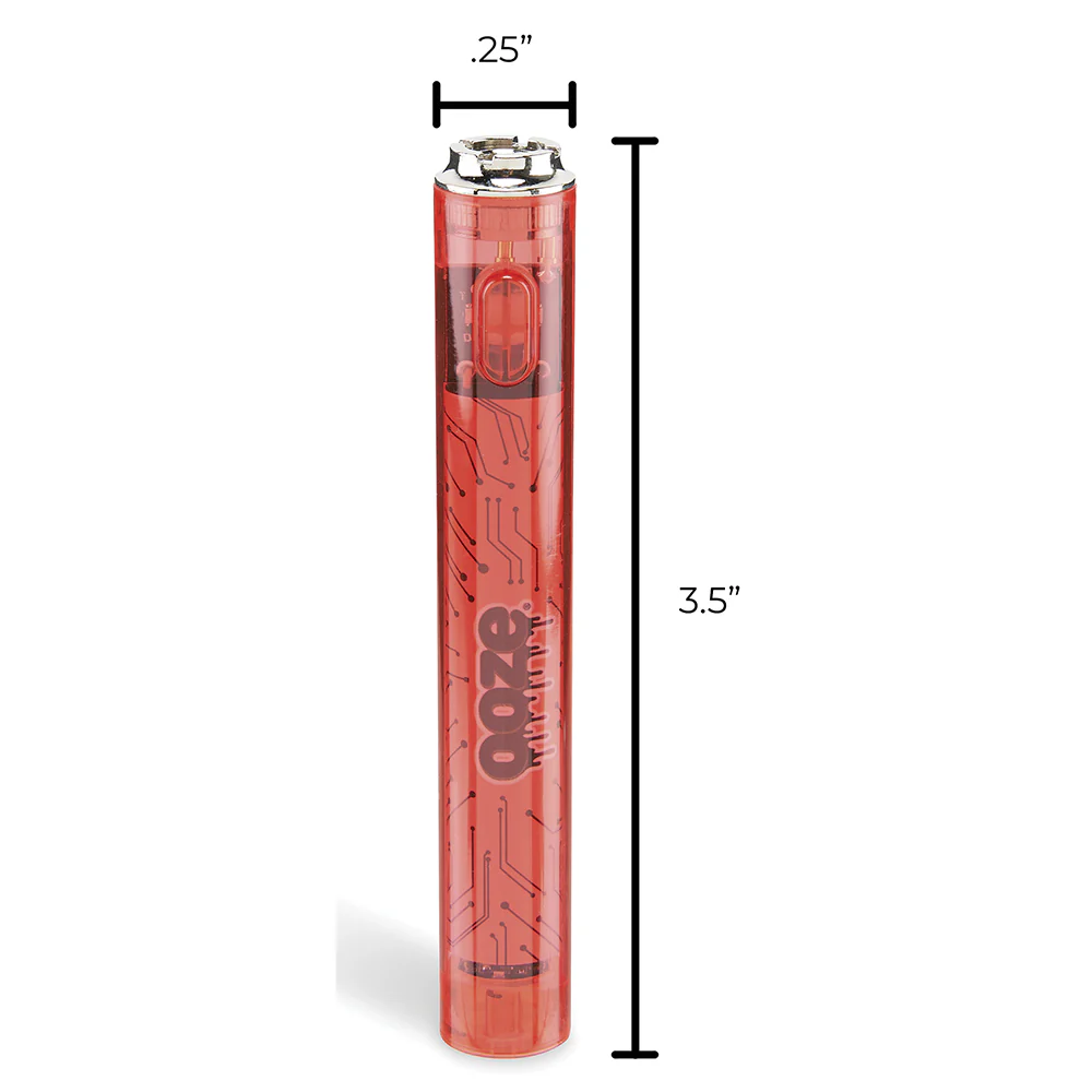 Ooze Slim Clear Pen Battery & Charger (Red) - Image 5