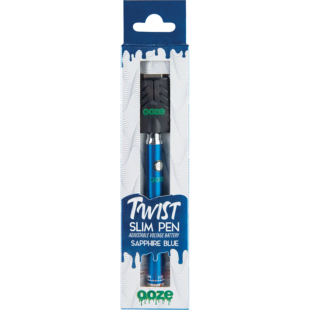 Ooze Slim Twist Vape Battery (Blue) - Image 3