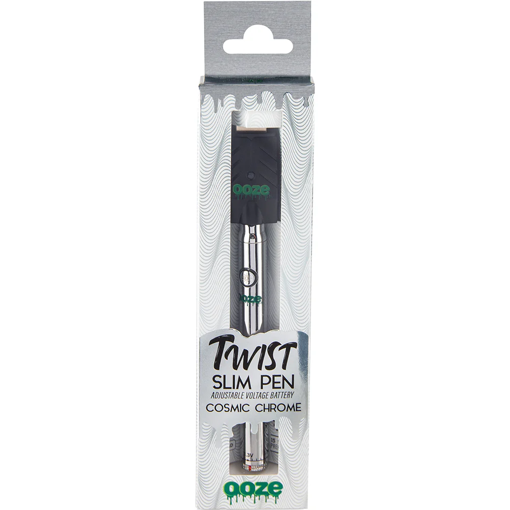 Ooze Slim Twist Vape Battery (Chrome) - Image 2