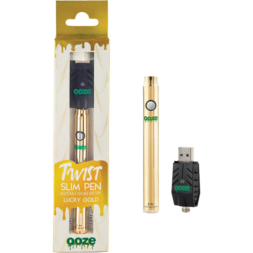 Ooze Slim Twist Vape Battery (Gold)