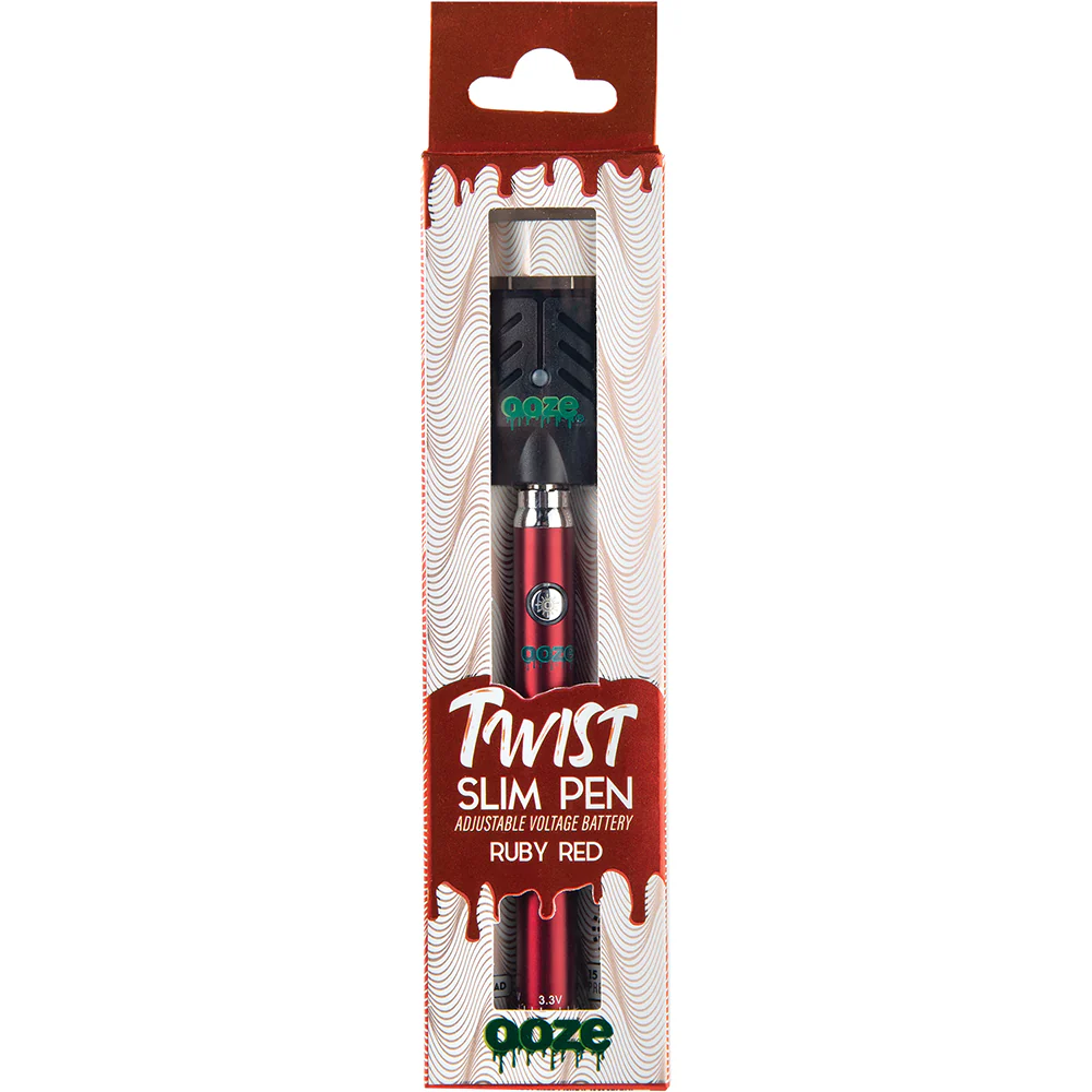Ooze Slim Twist Vape Battery (Red) - Image 2