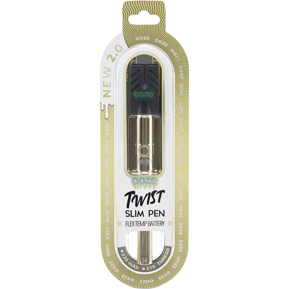 Ooze Slim Twist Vape Pen Battery 2.0 (Gold) - Image 5