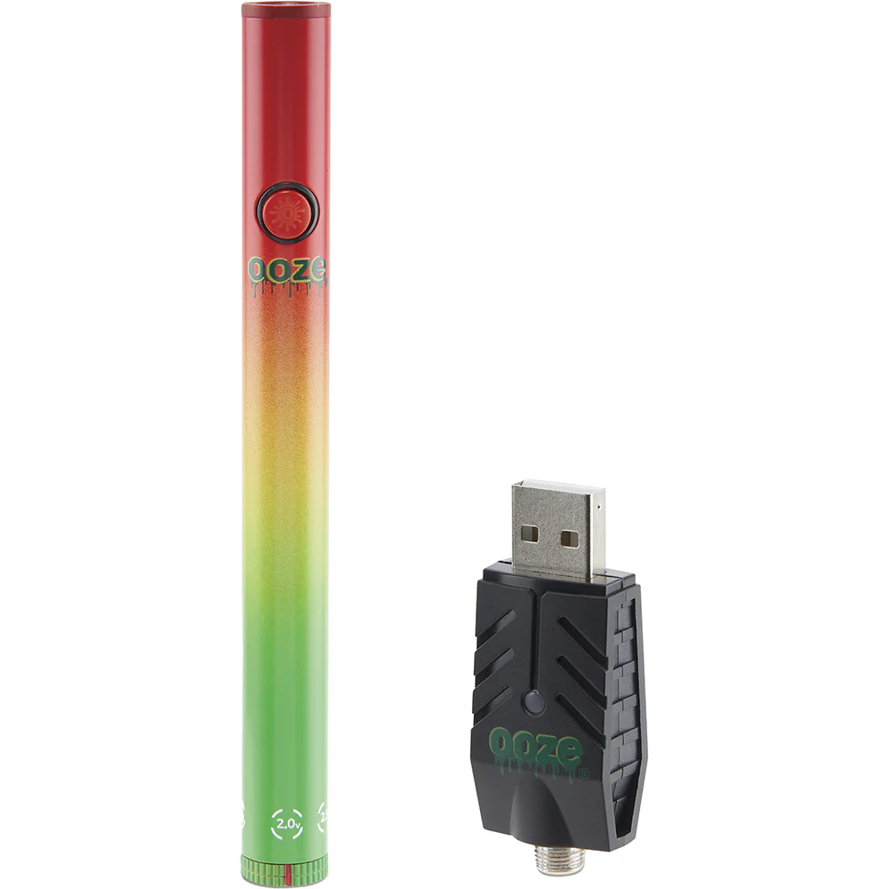 Ooze Slim Twist Vape Pen Battery 2.0 (Rasta) - Image 3