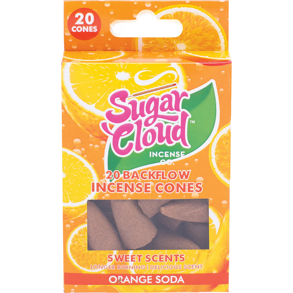 Orange Soda Sugar Cloud Backflow Incense Cones (20 count)