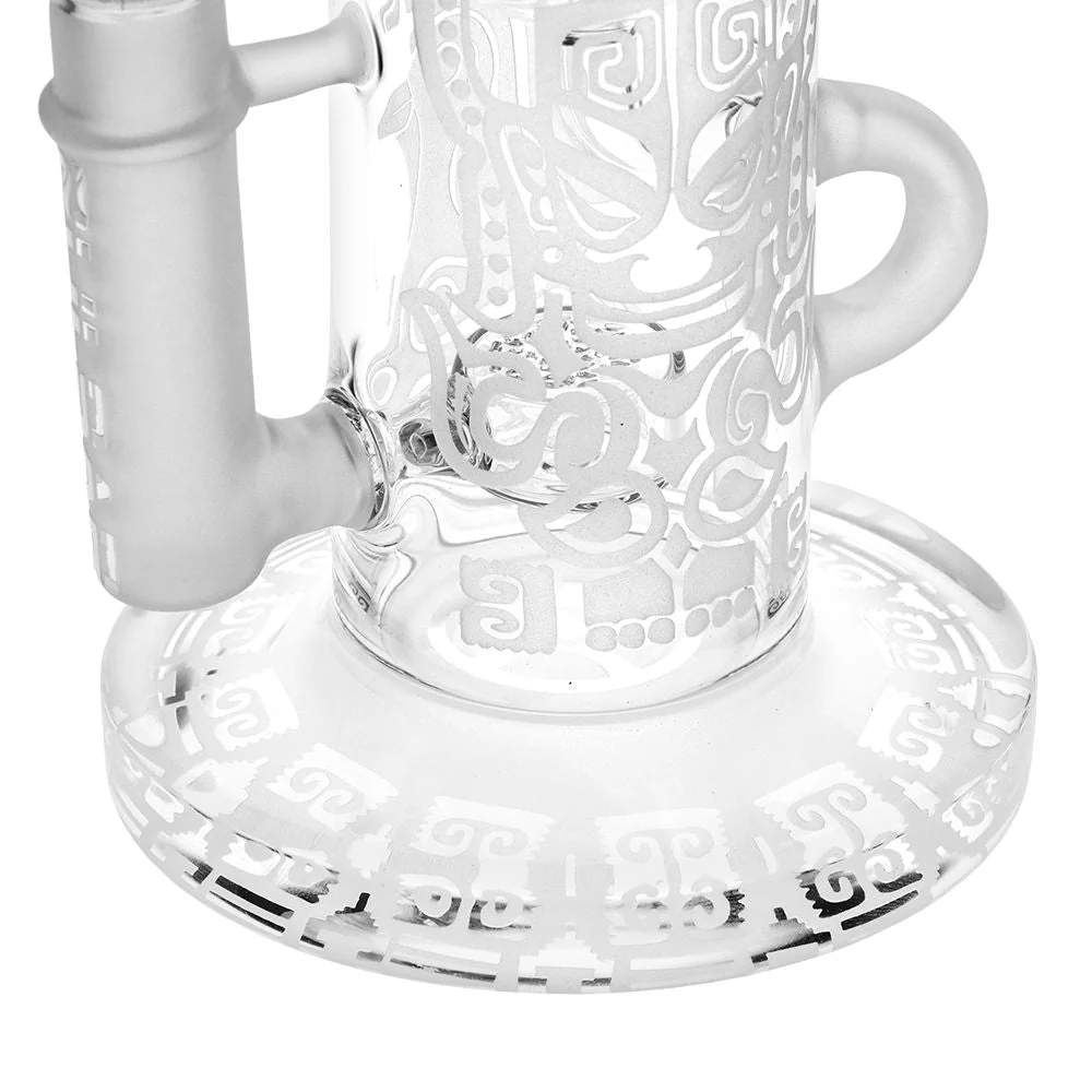 Pulsar Ancient Designs Sandblasted Klein Recycler Glass Water Pipe - Image 3