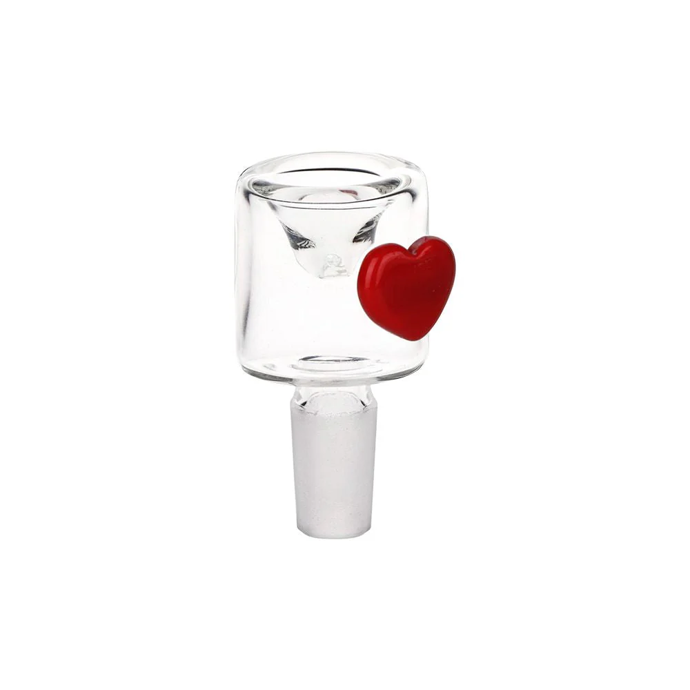 Cupids Heart Bubble Base Glass Water Pipe - Image 3