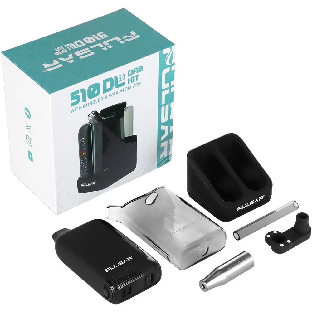 Pulsar DL 5.0 Bubbler Dab Kit with Wax Atomizer - 1000mAh / Black - Image 5