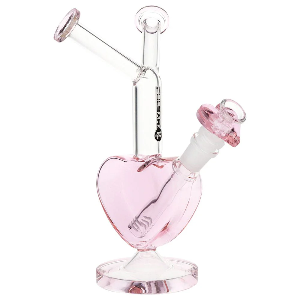 Double Kiss Heart Glass Water Pipe - Image 2