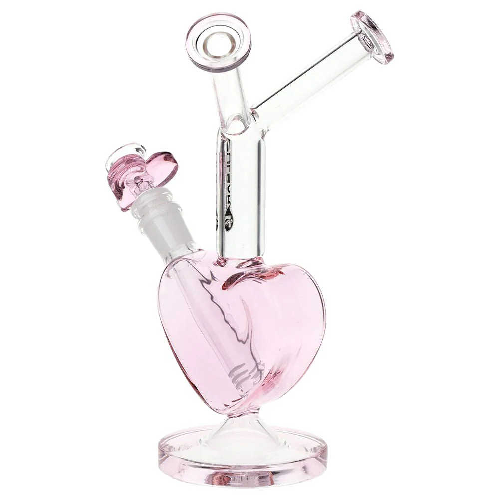 Double Kiss Heart Glass Water Pipe - Image 3