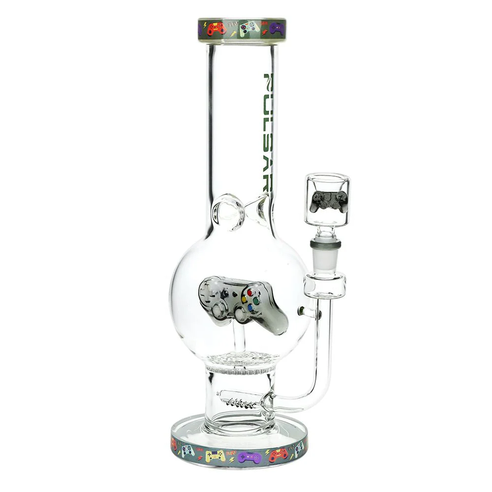 Pulsar Game Time Bubble Base Glass Water Pipe - Image 2