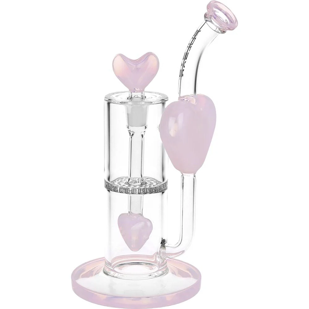 Pulsar Hearts on Hearts Recycler Water Pipe - 8.25" / 14mm F - Image 2
