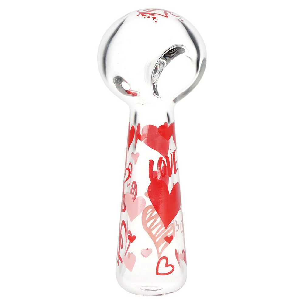 Valentine's Hearts 'n' Roses Glass Herb Pipe Duo - Image 8