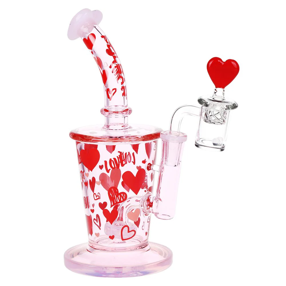 Valentine's Love Hearts Glass Dab Rig Set - Image 2