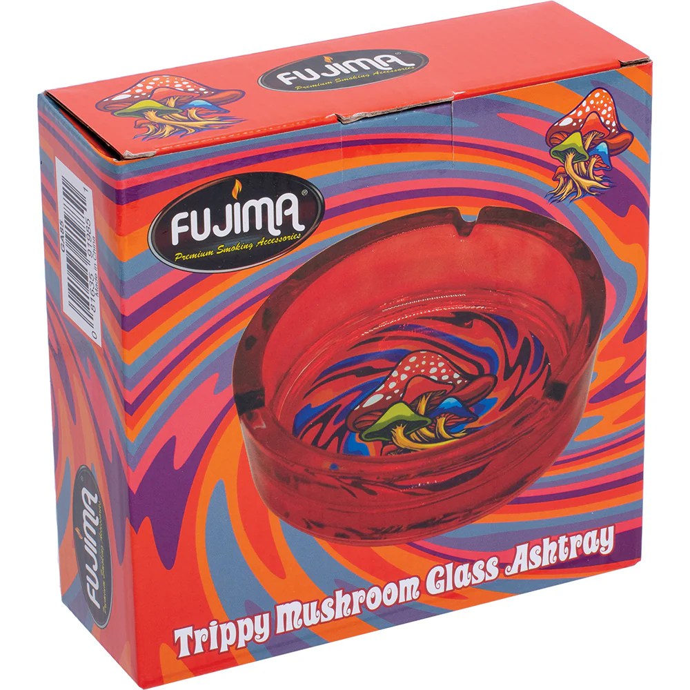 Red Trippy Mushroom Glass AshTray - Image 3