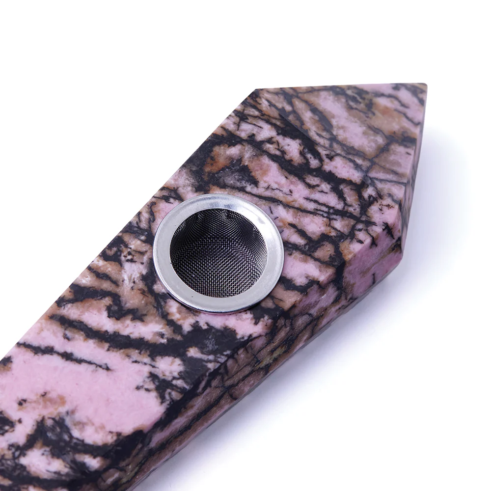 Rhodonite Gemstone Pipe - Image 3
