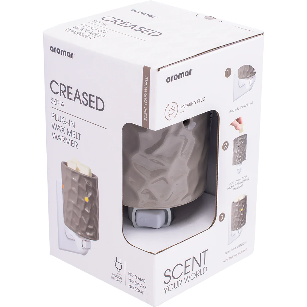 Sepia Creased Ceramic Wax Melt Warmer Plug-in - Image 3