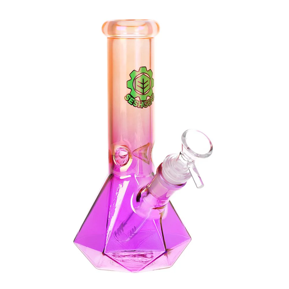 Diamond Base Beaker Ombre Glass Water Pipe - Image 3