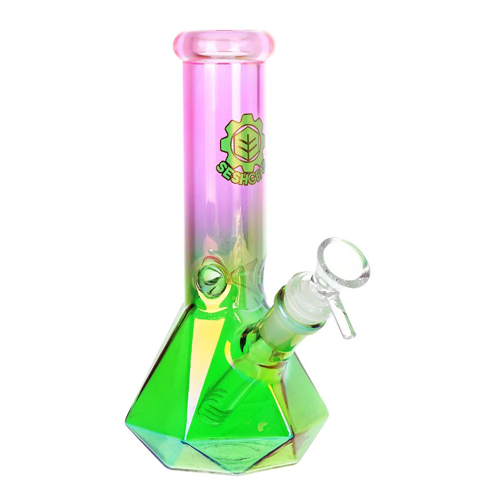 Diamond Base Beaker Ombre Glass Water Pipe - Image 4