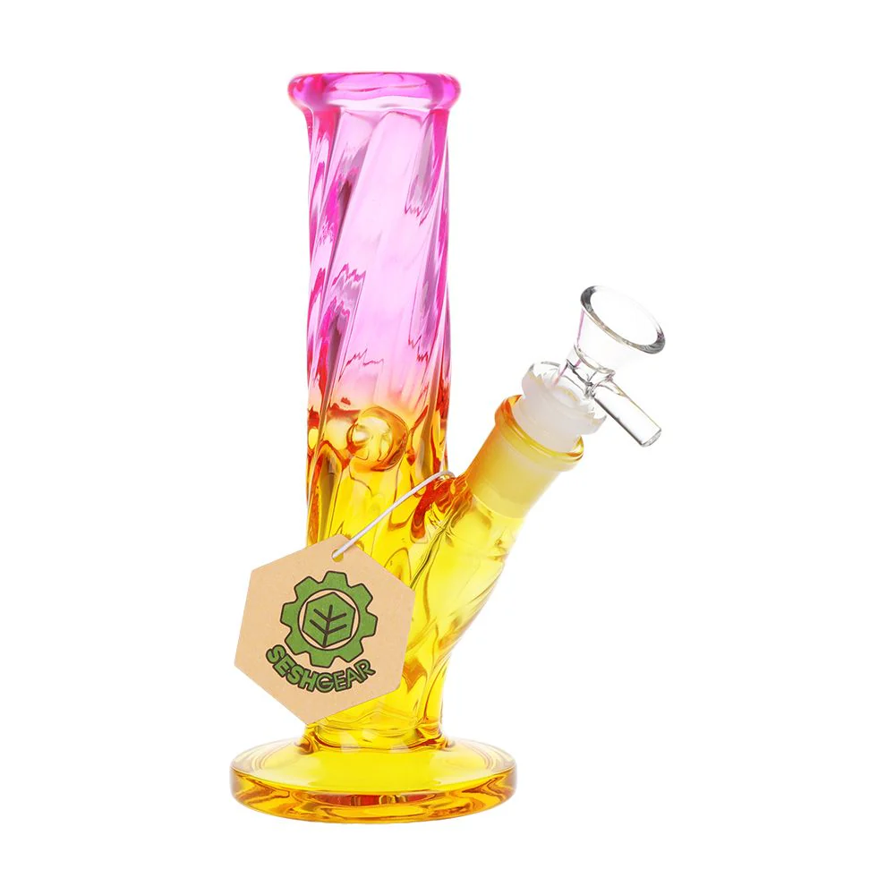 Twist Ombre Straight Tube Glass Water Pipe - Image 4