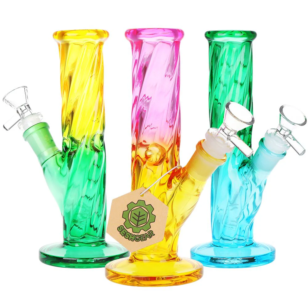 Twist Ombre Straight Tube Glass Water Pipe - Image 6