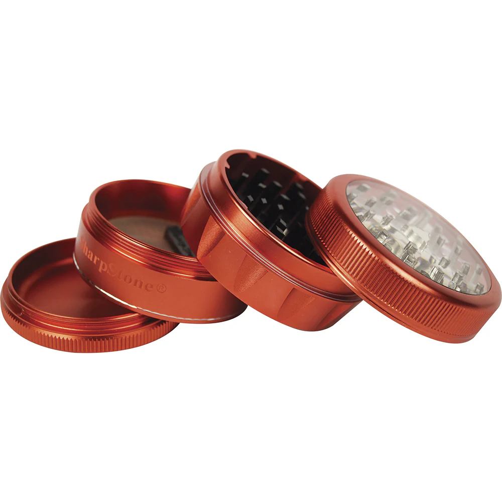 SharpStone Clear Top 2.5" 4-Piece Grinder (Red) - Image 2