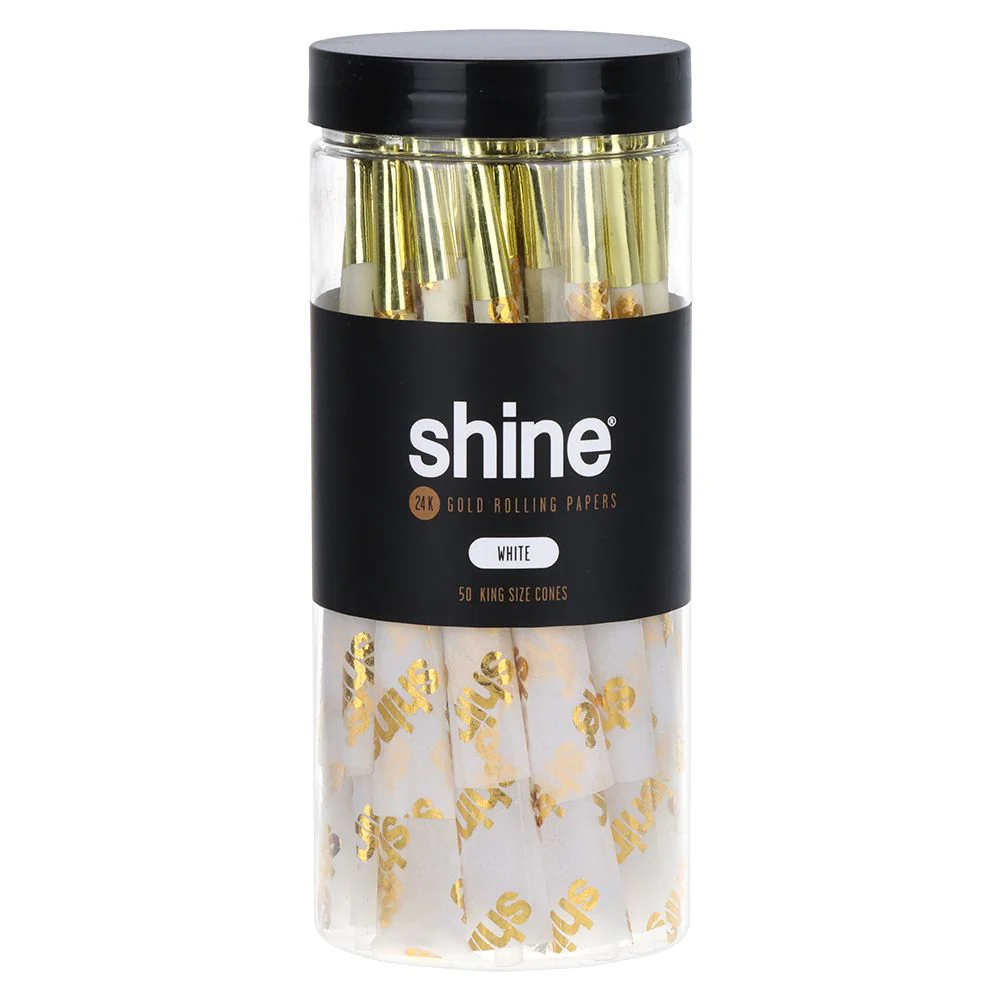 Shine 24K Gold Pre-Rolled Cones King Size (50 cones) - Image 2