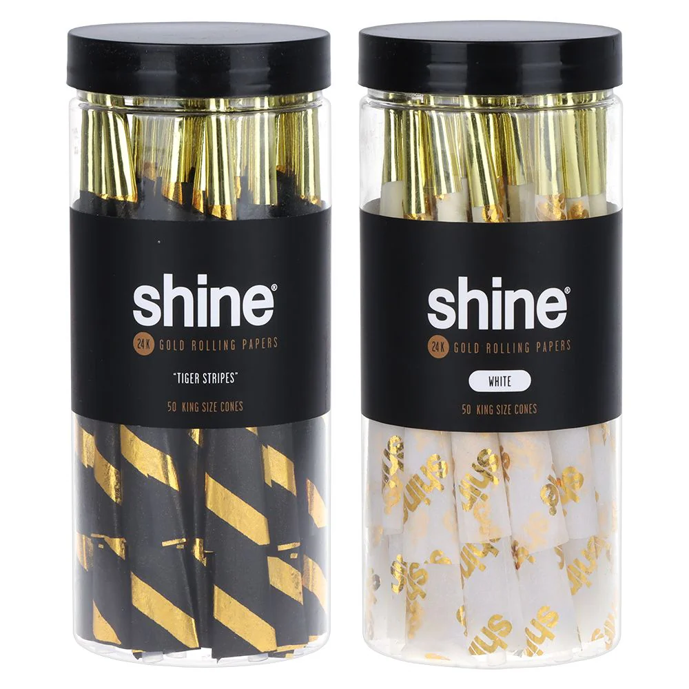 Shine 24K Gold Pre-Rolled Cones King Size (50 cones) - Image 3
