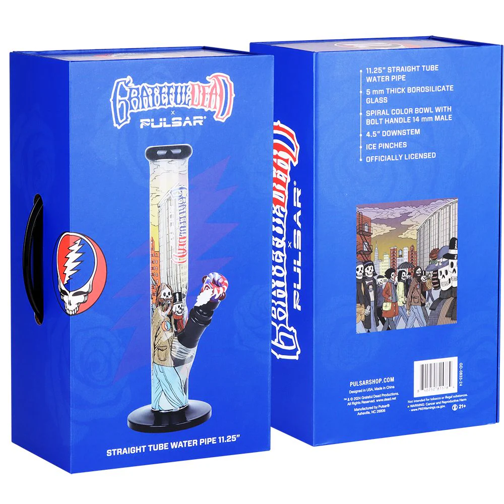 The Grateful Dead x Pulsar Inside Print Straight Tube Glass Water Pipe - Image 8