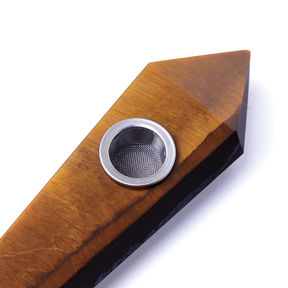 Tiger's Eye Gemstone Pipe - Image 4