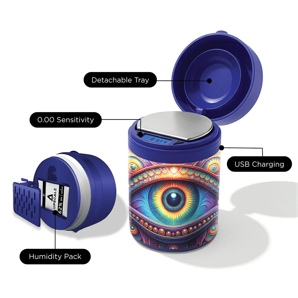 Upscale Storage Jar with built in Scale (Psychadelic Eye) - Image 3