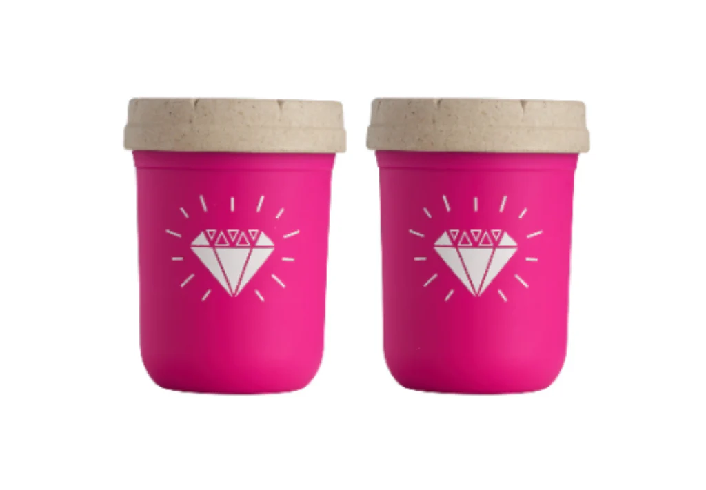 Valentine's Day Stash Jar Set- Set of 2 8oz Diamond Re:stash Jars - Image 2
