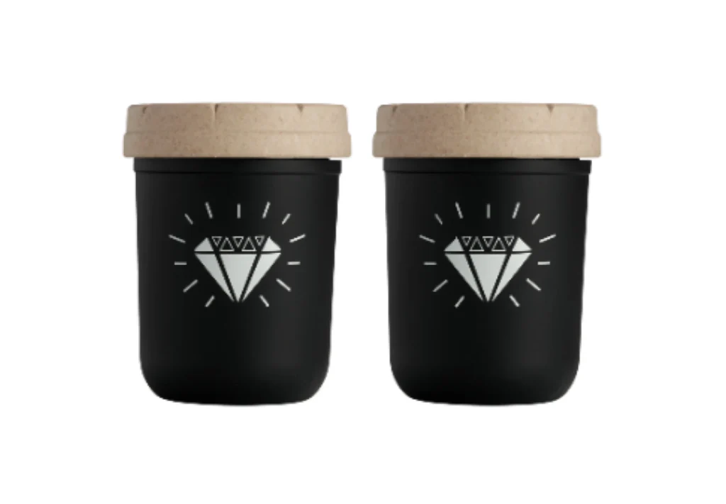 Valentine's Day Stash Jar Set- Set of 2 8oz Diamond Re:stash Jars - Image 3