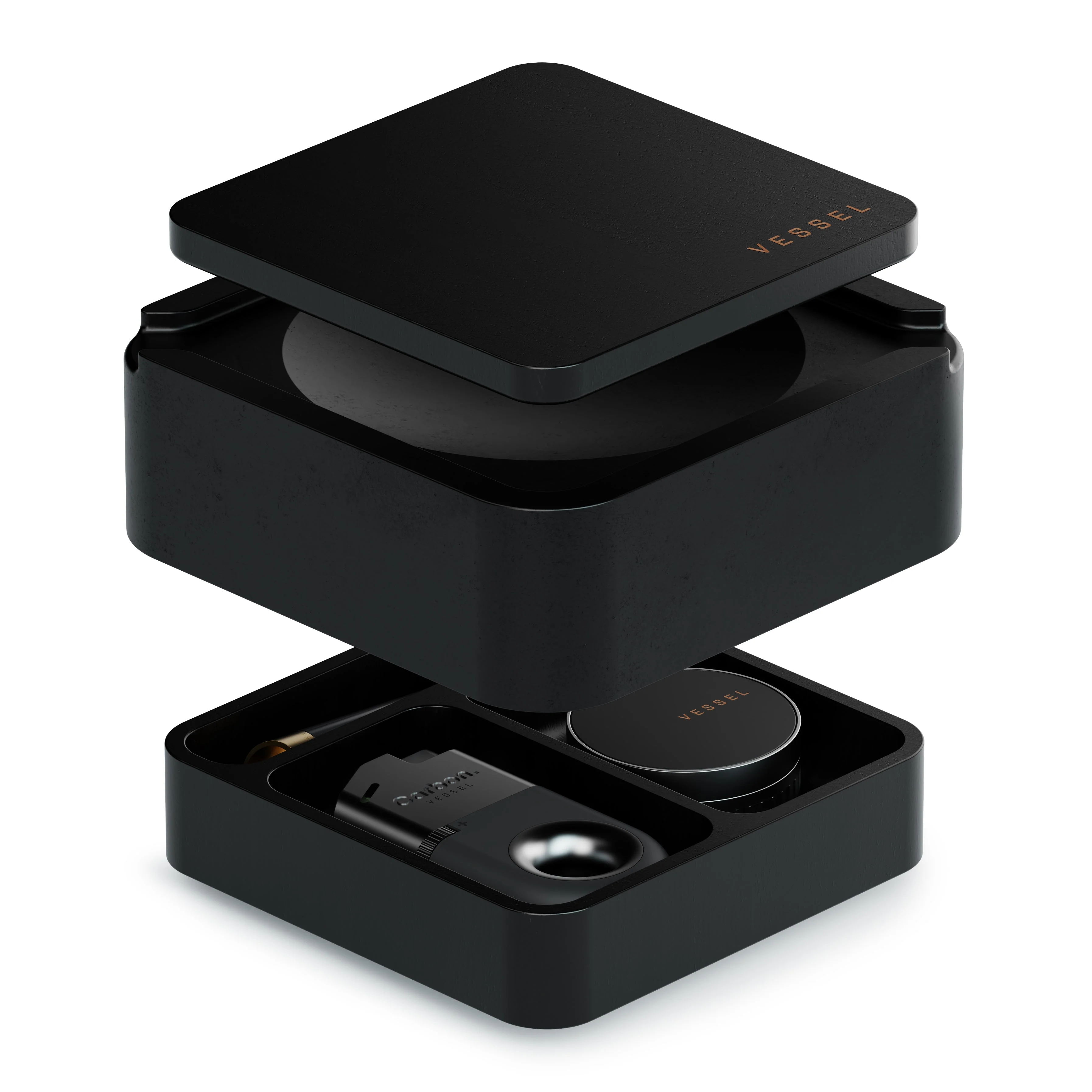 Vessel Ash (Black) Ultimate Ashtray and Storage - Image 2