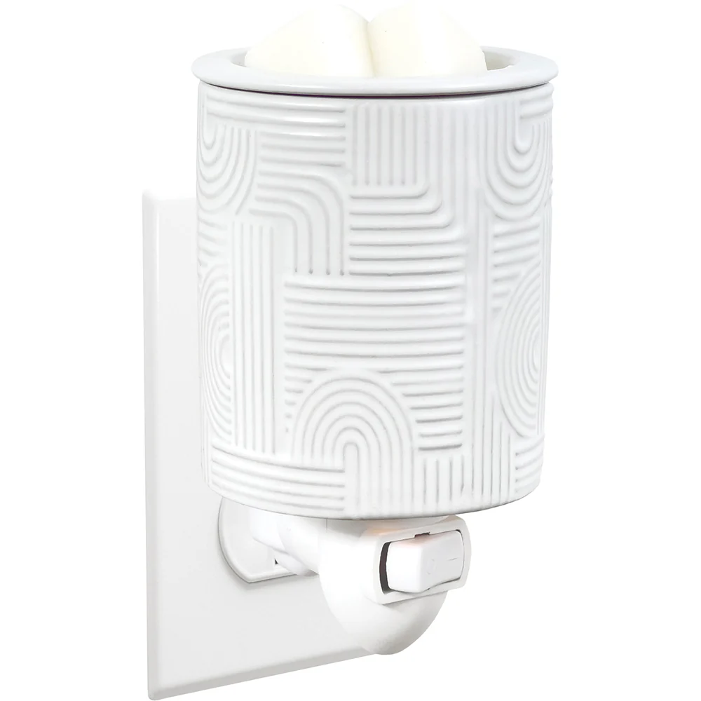 White Boho Ceramic Wax Melt Warmer Plug-in - Image 2