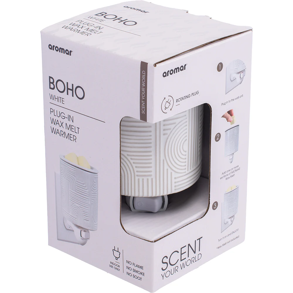 White Boho Ceramic Wax Melt Warmer Plug-in - Image 3